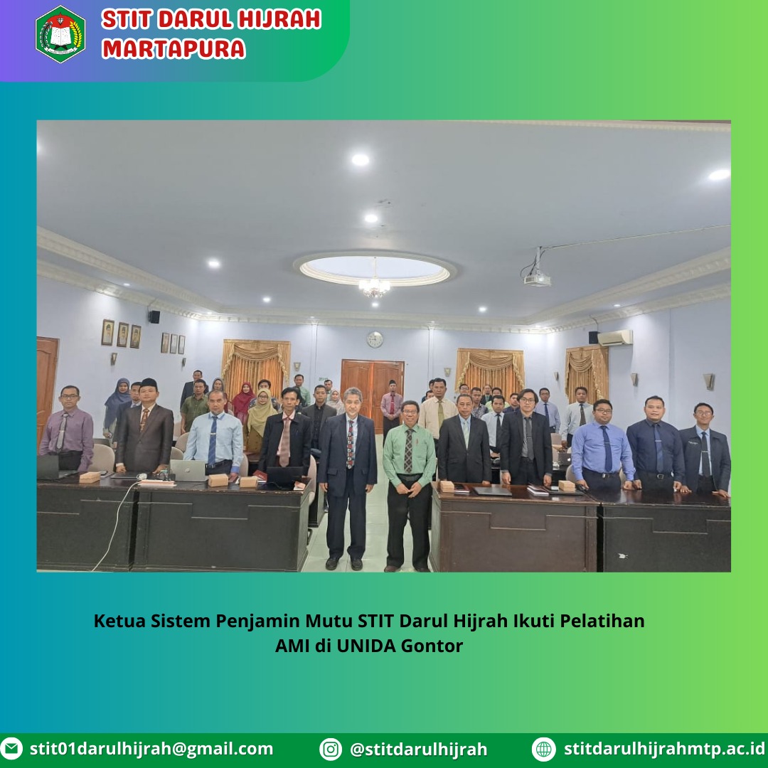 Ketua Sistem Penjamin Mutu STIT Darul Hijrah Ikuti Pelatihan AMI di UNIDA Gontor