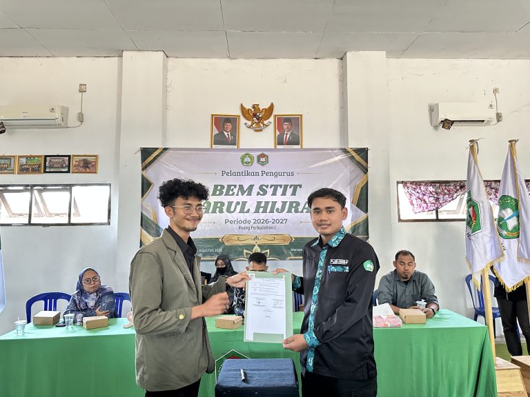 Resmi Dilantik, Pengurus BEM STIT Darul Hijrah Didorong Bangun Organisasi yang Solid dan Berdampak