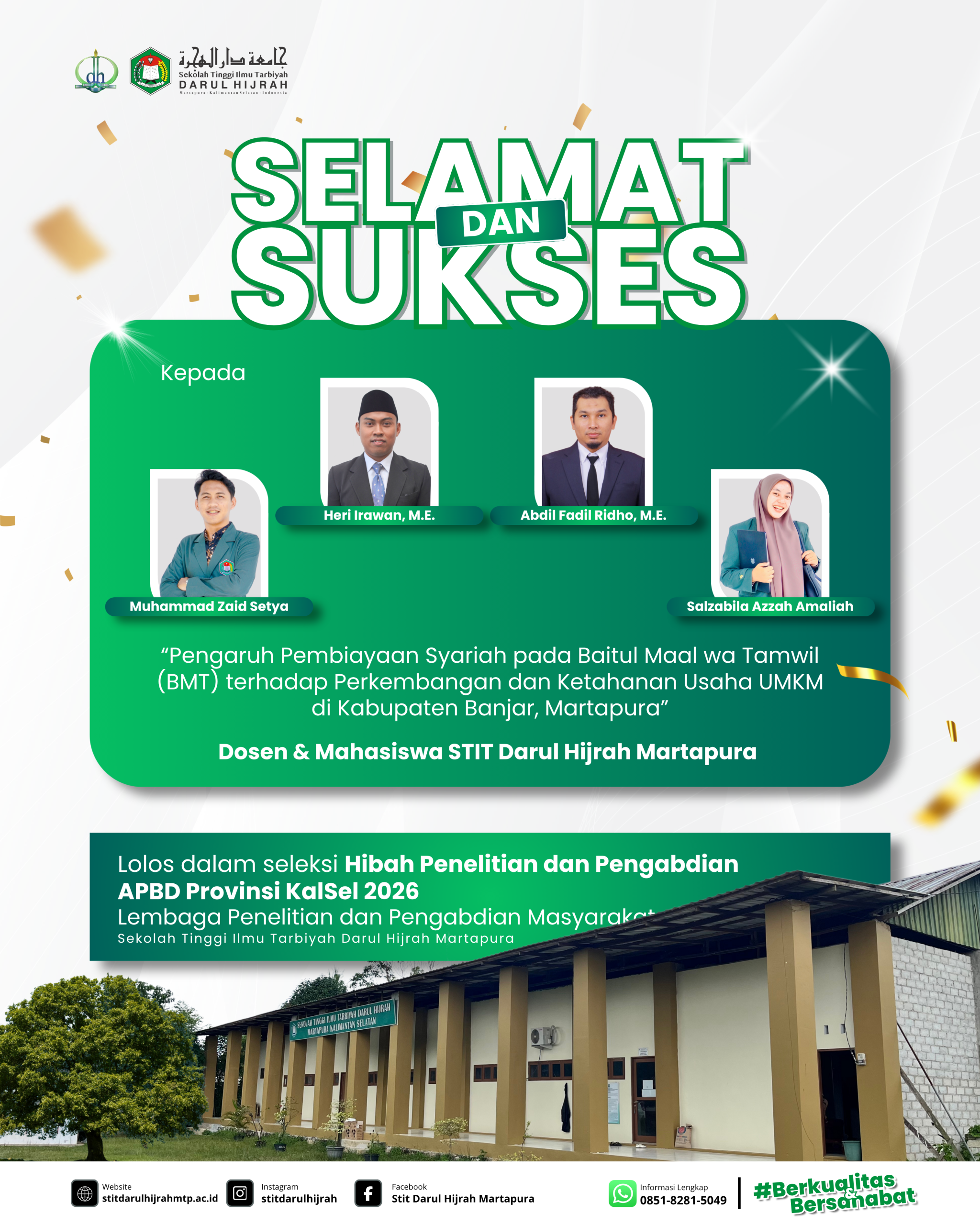 Dari gagasan menjadi karya, Dari karya menjadi manfaat untuk umat